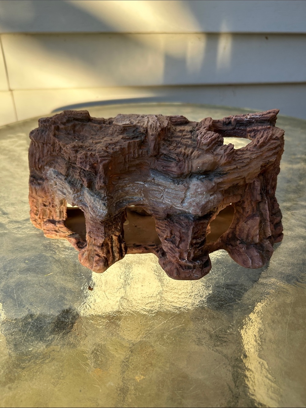 Aquarium Rock Cave Hideout - Brown Resin Ornament